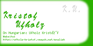 kristof ufholz business card